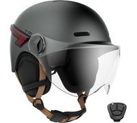 Asfasfq-Casque Vélo Casr Casque Led Avec Visière Pour Vélo & Trottinette Glow Anthracite Mat L