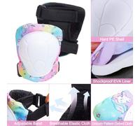 Asfasfq-Casque Vélo Enfant De 3-8 Ans Enfant Sets Genouillères Coudières Protège-Poignets Réglables Kit De Protection Rollers Skate Trottinette Skateboard