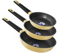 Asfasfq-Cecotec Set De Poêles Polka Experience 18-22-26 Bucket Set Vulcano (18-22 - 26 Cm, Experience Kollektion Jaune)