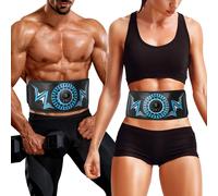 Asfasfq-Ceinture Abdominale Electrostimulation, Appareil Electrostimulation Abdominale, Electrostimulateur Musculaire, Cuir De Première Qualité, 6 Modes & 9 Intensités, Ajout De Ceinture D'extension
