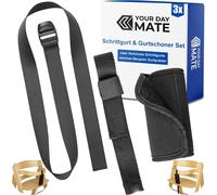 Asfasfq-Ceinture D'entrejambe Avec Protège-Ceinture Pour Chaise Haute, 3 Packs, En Noir, Deux Sangles De Ceinture Compatibles Avec Hauck Alpha Beta, Stokke Tripp Trapp, Roba, Kinderkraft, Etc.