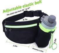 Asfasfq-Ceinture Running, Porte Telephone Course A Pied, Ceinture Hydratation Running, Réglable Convient Pour Gym, Voyage, Escalade, Randonnée, Marathon, Vélo (Bouteilles Non Incluses) Noir