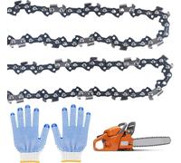 ASFASFq-Chaîne de Tronçonneuse 35 cm 3/8"" LP, 52 Maillons d'Entraînement, 2 Pièces Chaîne de Tronçonneuse, Compatible avec Bosch, Makita, Husqvarna, Dolmar, Einhell et Makita DUC353Z