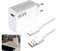 Asfasfq-Chargeur Pour Xiaomi 90w, Chargeur 90w Rapide Avec Câble Charge Type C 1 M Pour Xiaomi 15 Ultra 15pro 14t 14 13t 13 Ultra 13, Redmi Note 13/14 Pro 5g, Poco X4 Pro 5g