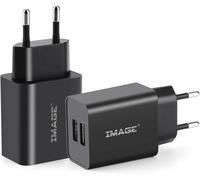 Asfasfq-Chargeur Usb 2 Ports 5 V/2,1 A - Adaptateur De Port Usb - Chargeur Mural De Voyage Pour La Plupart Des Appareils Usb