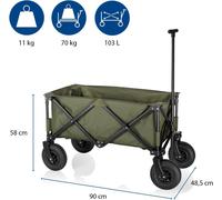 ASFASFq-Chariot de jardin CamPart HC-0915 Chariot pliable, Vert, L, HC-0915