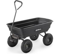 ASFASFq-Chariot de jardin utilitaire robuste en polyéthylène avec pneus pneumatiques, 1,2 m³ ¿ Capacité de 272,2 kg Brouette extérieure pour cour, aménagement paysager et jardinage