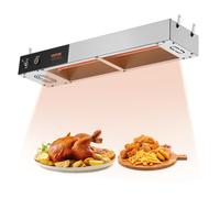 Asfasfq-Chauffe-Frites Commercial 750 W Lampe Chauffe-Plat Suspendue En Acier Inoxydable Température 40-50 ¿ Pour Maintien Au Chaud Pizza Poulet Frit Hamburger Aliments Buffet Cuisine Restaurant Maga