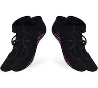 Asfasfq-Chaussettes Antidérapantes Femme Respirantes, Anti-Ampoules ¿ Chaussettes Yoga Avec Grip Idéales Pour Pilates, Barre, Danse Classique, Tapis De Fitness À La Maison ¿ Lot De 2 Paires