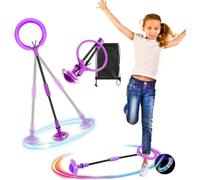 ASFASFq-Cheville Balle De Saut, Anneau de Saut Clignotant pour Enfants, , Pliable Jouet d'Anneau de Saut de Cheville, Coloré Anneau de Saut Clignotant pour les garçons et les filles âgés de 5 6 7 8 9