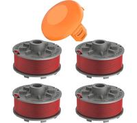 ASFASFq-CHIHOLEN 4 Bobine Fil Coupe Bordure Compatible avec Gardena 5364-20,Bobine de Rechange Convient pour Gardena Turbo Trimmer SmallCut 2401, Ø1,65mm 6,1m,avec Capuchon 5328-20(4 Bobine+1 Couverc