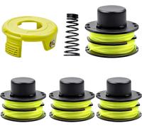 ASFASFq-CHIHOLEN 4 Bobine Fil Coupe Bordure Compatible avec Ryobi RAC118 RAC119,Convient pour Ryobi RLT3025F,RLT3025S,RLT3525S,RLT2523,RLT3525,RLT3123,Ø1,2mm-8,4m(4 Bobine+1 Couvercle+1 Ressort)