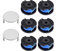 ASFASFq-CHIHOLEN 6 Bobine Fil Coupe Bordure Compatible avec Ryobi RAC124 AC14RL3A,Bobine de Rechange Convient pour Ryobi One+ 18V 24V 40V,Ø1,65mm-3,4m,avec Capuchon AC14HCA(6 Bobine+2 Couvercle)
