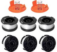ASFASFq-CHIHOLEN Bobine Fil Coupe Bordure Compatible avec Black+Decker A6481 A6485 AF-100 AF-100-3ZP,Convient pour ST5530-GB GLC3630L20-GB STC1820PC-GB BESTA530-GB BESTA525-GB(6 Bobine+2 Couvercle+2