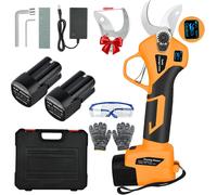 ASFASFq-Ciseaux de taille électriques - 40 mm Sécateur électrique professionnel avec 2 16,8 V/2000 mAh Batterie - Ciseaux à batterie pour élagage pour jardin Arbre à fruits des vis