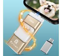 ASFASFq-Clé USB pour Phone,Ryican 128Go Clef USB Sauvegarde en Clic USB 3.0 Photostick Externe Mémoire 4 in 1 Pendrive pour iOS/Android/PC/Smartphone/Tablette/PC/Mac,avec Fonction Protection par Pass