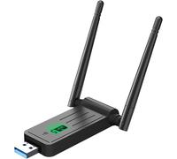 ASFASFq-cle WiFi puissante Adaptateur WiFi USB pour PC de Bureau 1300Mbps Dual 5Dbi Antenna 5G/2.4G USB 3.0 Dual Band Network Adapter USB WiFi Adapter for Desktop Laptops Windows11/10/8/7