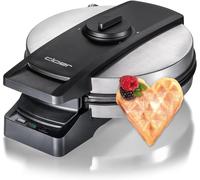 ASFASFq-Cloer 1898XL Gaufrier Professionnel, double revêtement résistant au sucre, pour adapté à un usage commercial, gaufre au gros coeur 19,5 cm Ø, 950 W, Message prêt à l'emploi optique et acousti