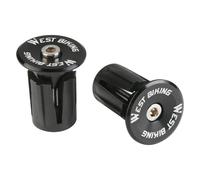 Asfasfq-Clydewy 1 Paire Bouchons Embout De Guidon Pour Vélos Caps En Aluminium Robuste De Vélo Diamètre Intérieur De 22-24 Mm Compatible Avec Vtt Et Vélos De Route Bouchon D'extrémité De Guidon