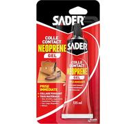 ASFASFq-Colle Contact Néoprène Gel ¿ Colle Extra Forte Tous Matériaux ¿ Prise Immédiate ¿ Idéale pour Supports Poreux ou Verticaux ¿ Transparente ¿ Tube 125 ml, Ambré