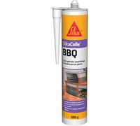 ASFASFq-Colle spéciale assemblage de petits barbecues en pierre - SikaColle BBQ Beige Clair - Extérieur - Bonne résistance à l'humidité et à la chaleur - Sans solvant - 500g