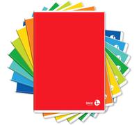 Asfasfq-Color Basic 0110600 ¿ Cahier A4 ¿ Ligné A ¿ Lignes Avec Marges Pour 1ère Et 2ème Année ¿ Papier 80 G/M² ¿ Couleurs Assorties ¿ Lot De 10 ¿ Multicolore