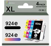 ASFASFq-Compatible avec Les Cartouches d¿Encre HP 924e 924XL 924 pour OffceJet Pro 8135e 8134e 8132e 8122e 8124e 8125e 8120e 8130e,Pack de 4 (avec Puce)