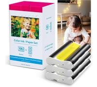 ASFASFq-Compatible Papier Photo Canon Selphy CP1300 CP1200 CP1000 CP910 CP800 CP810 KP-108IN 3115B001(AA) Cartouche pour Canon Selphy CP Imprimante, 3 Cartouches D'encre 108 Feuilles Papier Photo(100