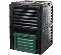 ASFASFq-Composteur , composteur Rapide en Plastique Robuste, avec Couvercle à charnière, 300 litres (H 83 x L 61 x P 61 cm), thermocomposteur pour composter Les déchets de Jardin et de Cuisine, Art 1