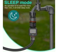 ASFASFq-Compteur d'eau numérique, 4 modes de contrôle de la consommation d'eau, débitmètre d'eau avec filetage en laiton pour tuyau d'arrosage