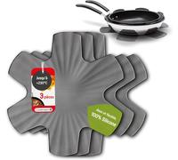 Asfasfq-Coolinato - Set De 3 Protège-Poêles En Silicone 35 Cm Gris - Dessous De Plat Universel, Protection Pour Poêles & Casseroles Empilable - Protection Thermique, Lavable Au Lave-Vaisselle Et Sans