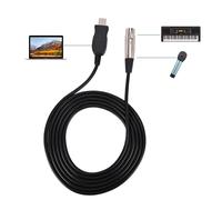 ASFASFq-Cordon de câble Adaptateur USB XLR, Pratique câble de Liaison Micro USB vers XLR Petit Compact pour Le Bureau pour la Maison