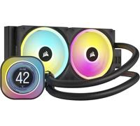 ASFASFq-CORSAIR iCUE LINK H100i LCD Liquid CPU Cooler - 240mm AIO - Ventilateurs QX120 RGB - Ecran LCD IPS 2.1"" - Convient à Intel LGA 1700, AMD AM5 - Hub Système iCUE LINK Inclus - Noir