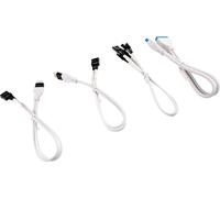 Asfasfq-Corsair Kit D¿Extension Gainé Pour Panneau Avant Corsair Premium, Usb, Blanc, 30 Cm