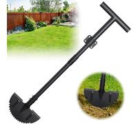 ASFASFq-Coupe Bordure Manuelle, 86-106cm Outil de Bordure de Pelouse Manuel avec Réglable Poignée en T, pour Paysages, Allées, Parterres de Fleurs, Trottoirs, Terrasses/Noir