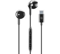 ASFASFq-COUTEURS Capsule Écouteurs Capsule avec Fil et Microphone Intégré - Connecteur USB-C - Câble Anti-enchevêtrement de 1,2 m - Couleur Noir