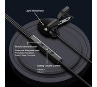 ASFASFq-couteurs USB 3.0 avec Microphone à Revers omnidirectionnel pour Ordinateur, Casque Filaire USB A30 avec Micro à Pince Lavalier pour Prise de Vue vidéo Youtube,Réunion,Vlogging Noir