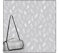 ASFASFq-Couverture Pique Niques Impermeable Lavable, Natte de Plage Tapis de Plage Tapis Picnic XXL (200 x 200 cm, Gris)