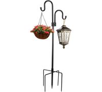 ASFASFq-Crochet De Berger Jardin 193cm Double Crochet De Jardin pour Mangeoire Oiseaux Exterieur, Pour Nichoirs, LumiÈRes De Noël, Boules De Fleurs, Plantes Et DÉCorations De Noël