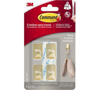 ASFASFq-Crochet Déco Doré, Petit Modèle, 4 Crochets, 5 Languettes Transparentes - Sans Outils - Pour Accrocher et Décorer Sans Abîmer