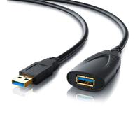 ASFASFq-CSL - Câble de rallonge USB 3.0 avec amplificateur actif, rallonge USB 5m amplifiée, contacts plaqués or, noir