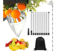 ASFASFq-Cueille Fruit Telescopique 4M,Ramasse Fruit,Cueille Fruit Telescopique Cerises,Ramasse Fruit Gardena Assemblage Simple,Utilisé pour Les Arbres Fruitiers Dans les Vergers,Poires, Ramasse Pomme