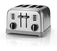 ASFASFq-Cuisinart Grille-pain 4 tranches - Fentes larges, idéal pour le pain épais et les bagels - 6 niveaux de brunissage et décongélation - Fentes larges, Remontée maximale - Acier inoxydable