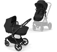 Asfasfq-Cybex Gold Eos Lux Poussette 2-En-1, Système Pour Voyage, De La Naissance À 22 Kg (Env. 4 Ans), Moon Black