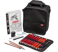 Asfasfq-Derwent Carry-All Bag - Sac Pour Crayons & Accessoires De Dessin, Sac De Dessinateur, Qualité Professionnelle, Boîte À Crayons Incluse, Coloris Noir (2306220)