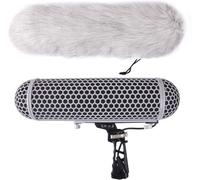 ASFASFq-DF DIGITALFOTO Bonnette Micro Micolive Blimp avec Dead Cat Système de Suspension pour Microphone de Chasse Rode NTG Série AT875R Line Sennheiser MKE 600 Series