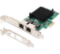 ASFASFq-DIGITUS Carte d'E/S - PCIe - RJ45 Carte réseau - 2 ports - Gigabit Ethernet - 1 Gbps - PCI-Express
