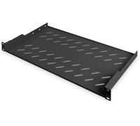 ASFASFq-Digitus Étagère à Montage Fixe - 19 Pouces - 1U - Fixation à l'avant - Charge maximale 15 kg - pour armoires réseau et armoires Serveur - À partir de 450 mm de Profondeur d'armoire - Noir