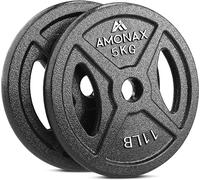 Asfasfq-Disque De Musculation, Plaques De Poids De 2,5kg, 5kg, 10kg Poids Musculation Pour Barres Olympiques 50mm, Fonte Disques D'haltère Pour Haltérophilie Et Hip Thrust Chez Vous