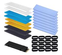 ASFASFq-Dissipateur Thermique Dissipateur 8 Pack M.2 2280 Nvme SSD Heatsinker Cooler avec Thermal Pad Alloy Aluminum Heat Sink Cooling Sink for Laptop, 70x22x3mm